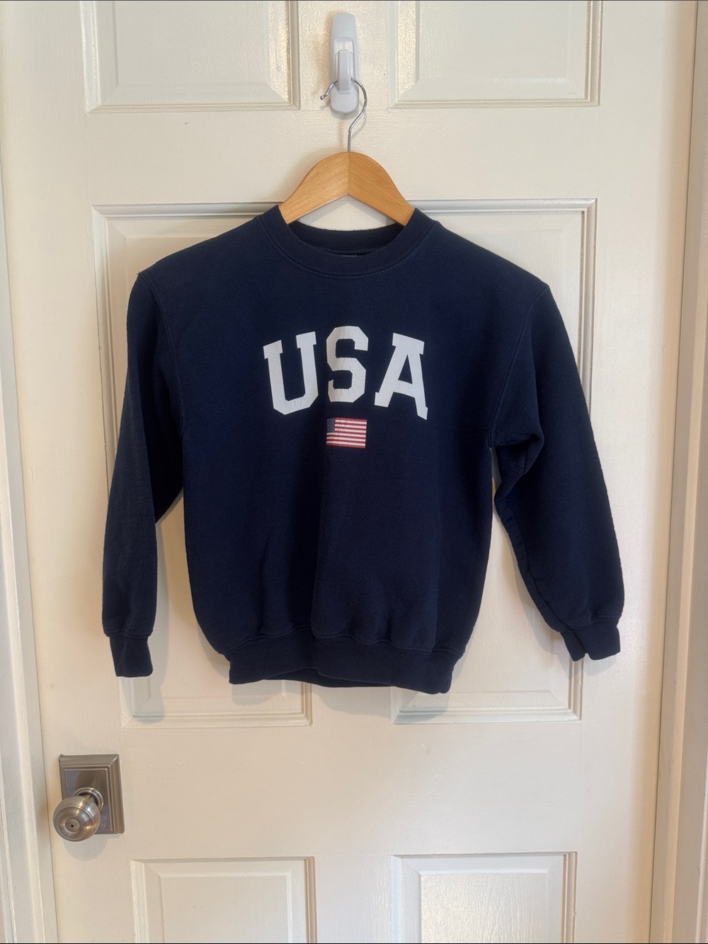 Kids USA Crewneck Sweatshirt - Navy size S